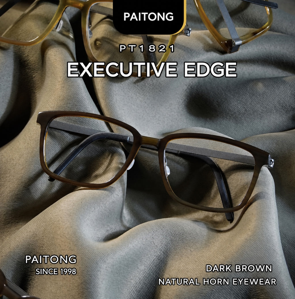 PT1821 Executive Edge Natural Horn Optical Glasses