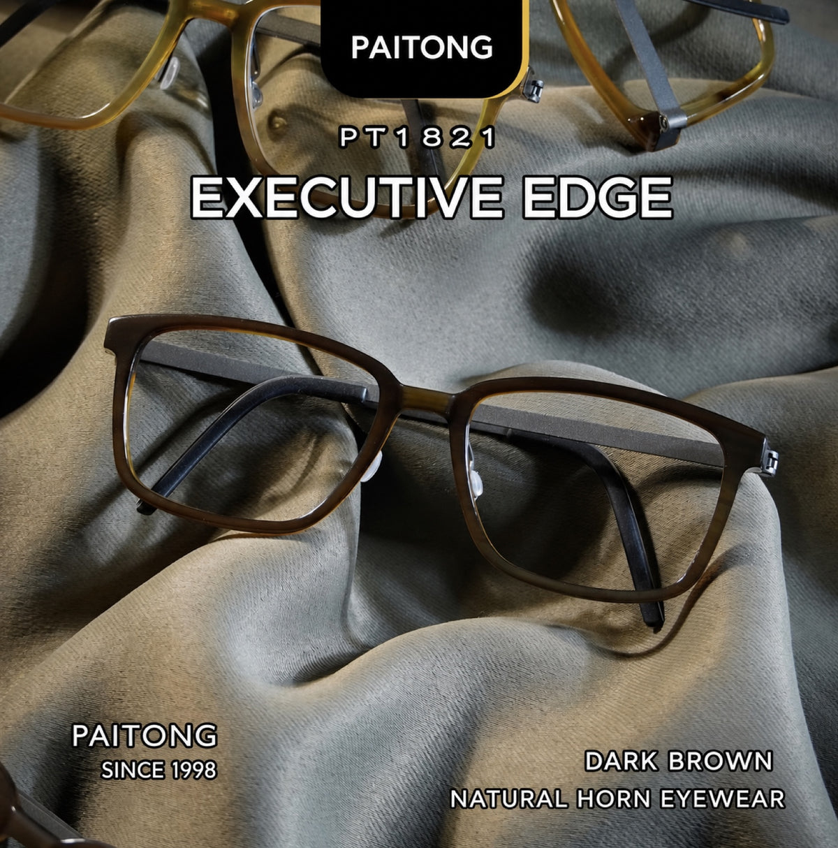 PT1821 Executive Edge Natural Horn Optical Glasses
