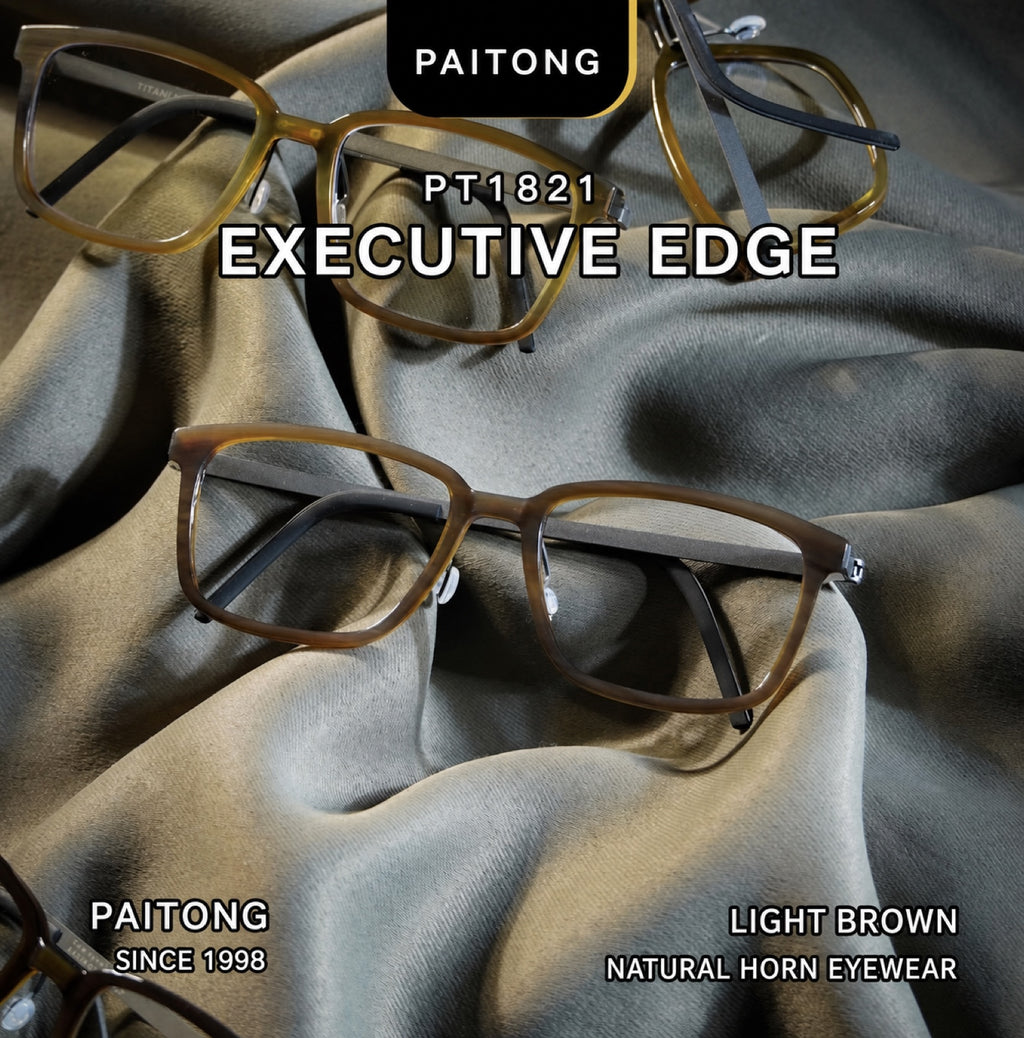 PT1821 Executive Edge Natural Horn Optical Glasses