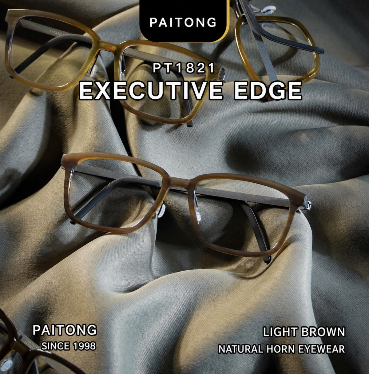 PT1821 Executive Edge Natural Horn Optical Glasses