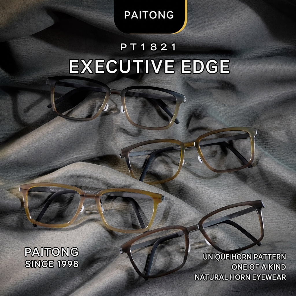 PT1821 Executive Edge Natural Horn Optical Glasses