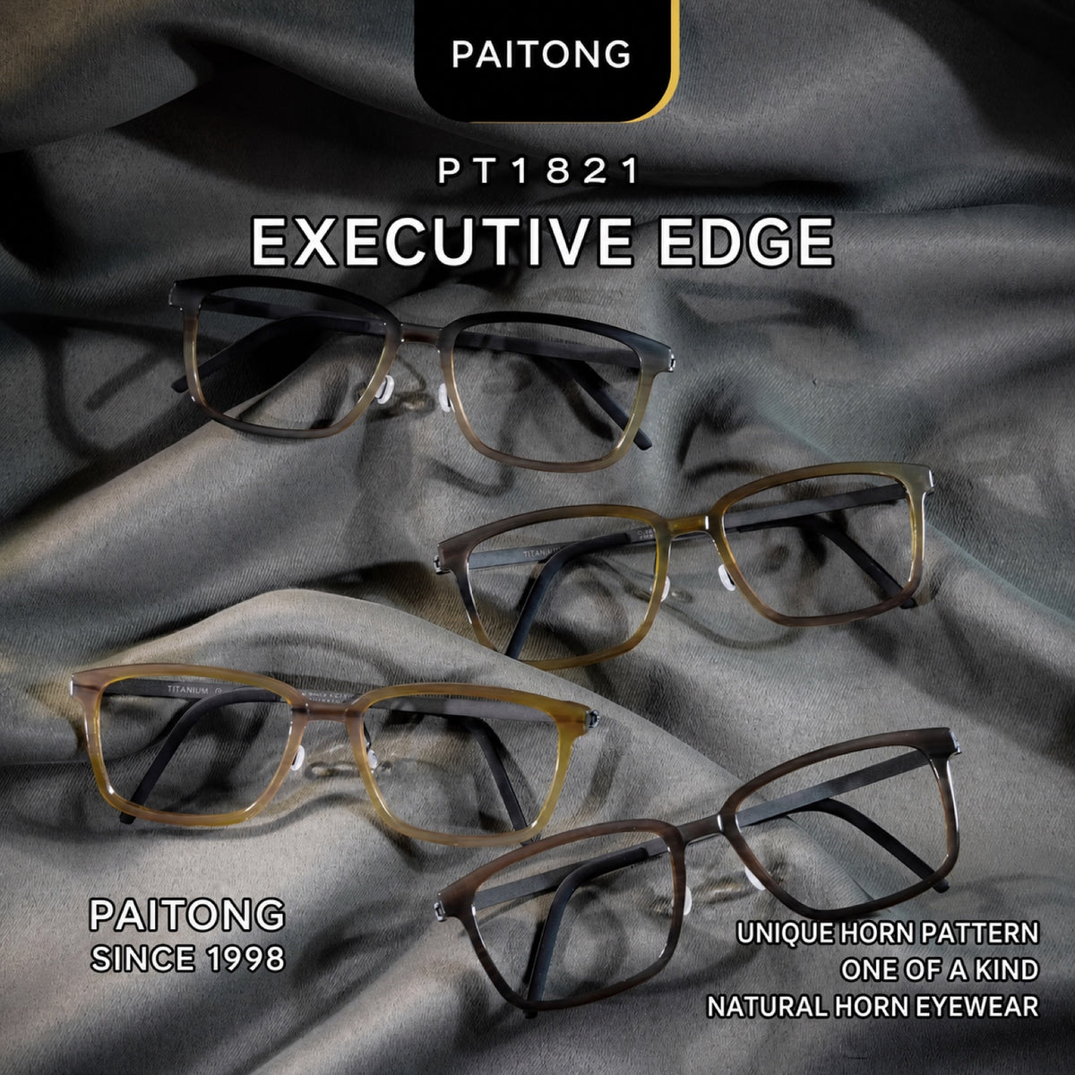 PT1821 Executive Edge Natural Horn Optical Glasses